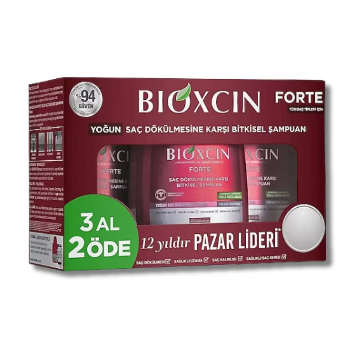 BIOXCIN FORTE ŞAMPUAN 3 AL 2 ÖDE 3*300 ML