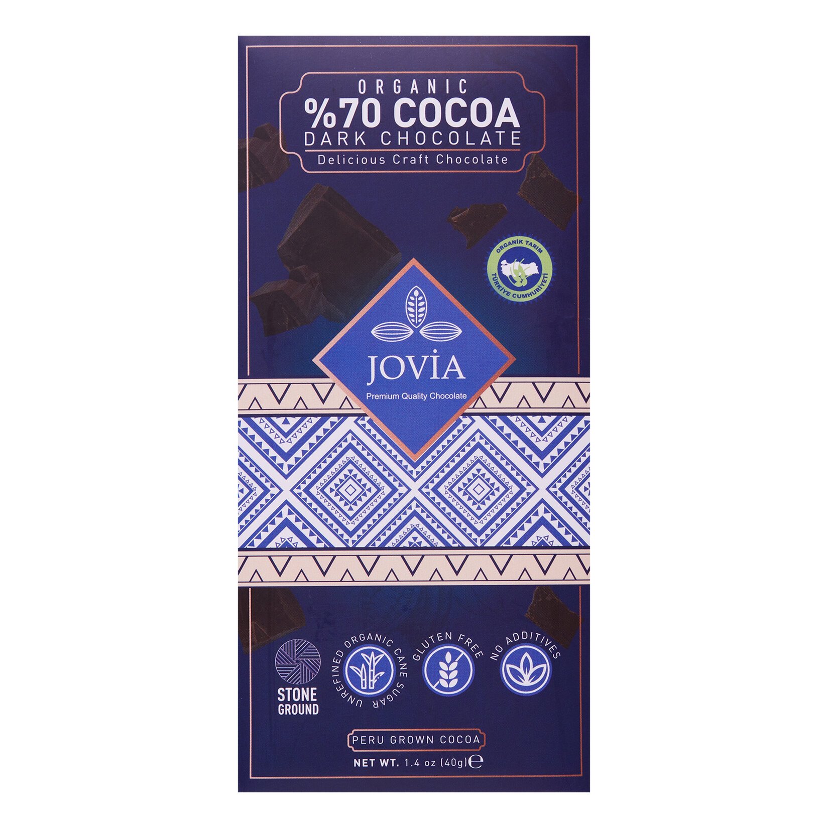JOVIA ORGANİK %70 BİTTER ÇİKOLATA 40 G