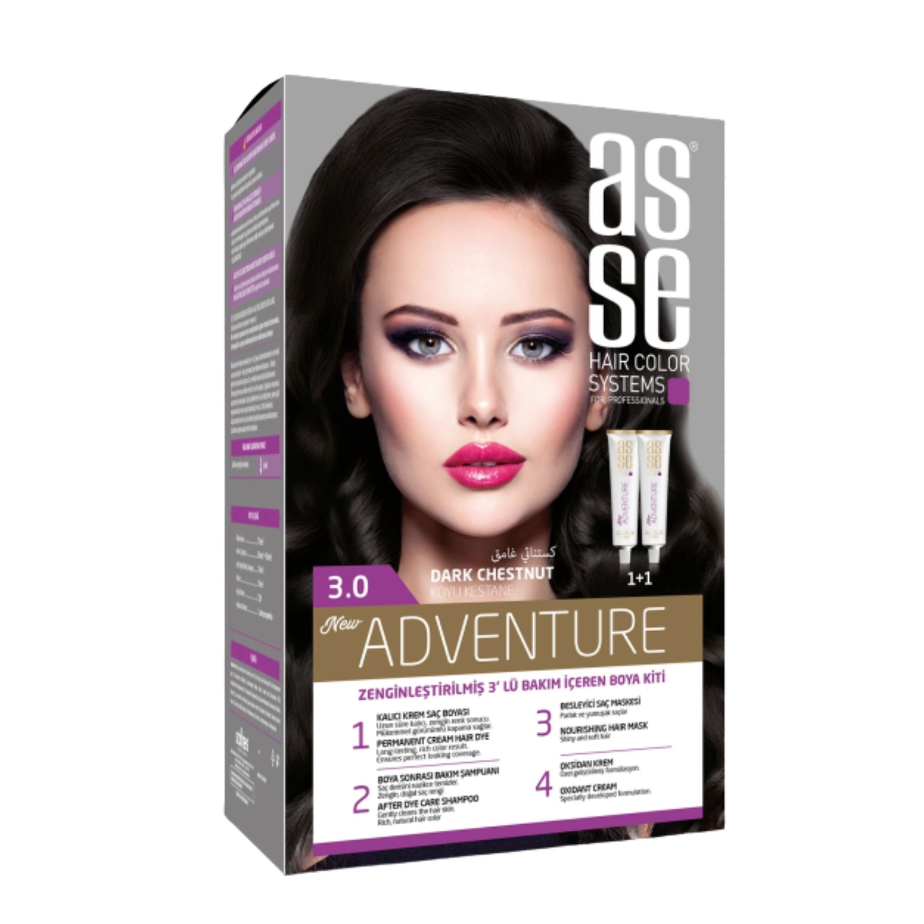ASSE (3.0) SAÇ RENKLERİ SETİ KOYU KESTANE (50+50 ML)