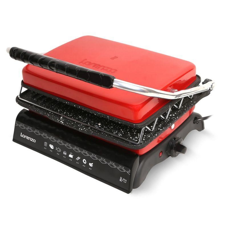 LORENZO DÖKÜM TOST MAKİNASI TEFLON KIRMIZI