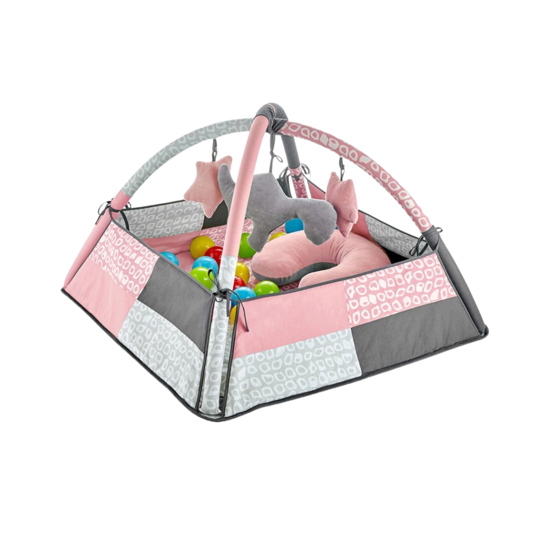  BABYJEM 690 OYUNCAKLI TOPLU OYUN HALISI GÜL KURUS