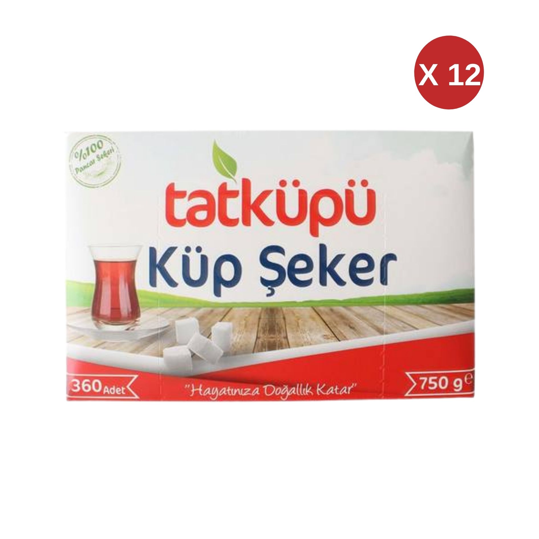TATKÜPÜ TEK SARGILI KÜP ŞEKER 750 GR  (12 ADET)