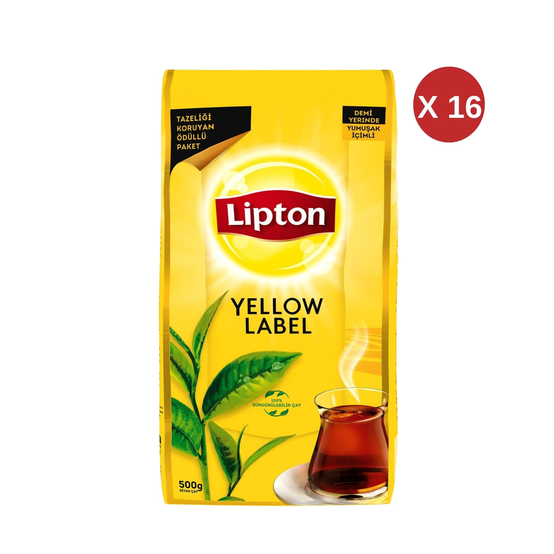 LİPTON YELLOW ÇAY 500 GR  16 ADET