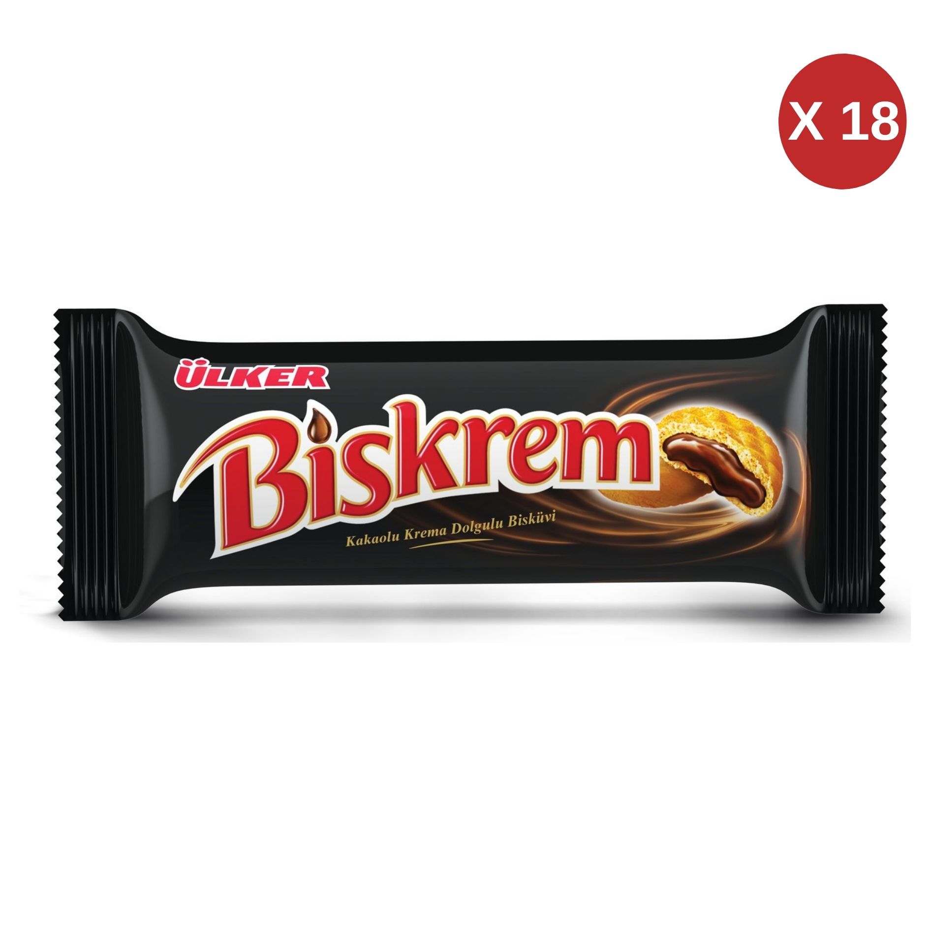 ÜLKER BİSKREM KAKAOLU 100 GR ( 18 ADET )