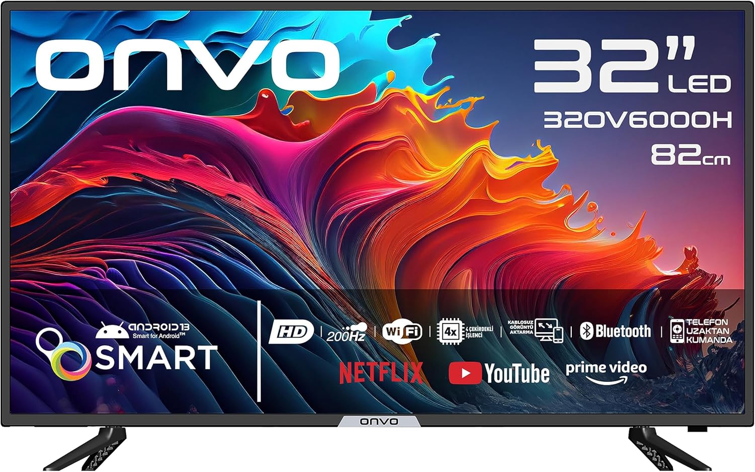 ONVO 32'' HD READY ANDROİD 13 SMART LED TV(32OV600