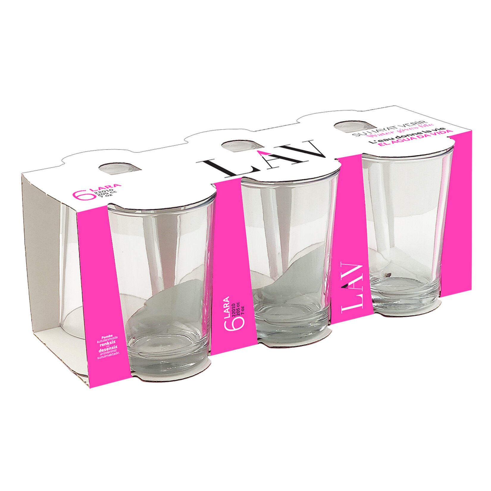 LAV LARA KLASİK SU BARDAĞI 6'LI