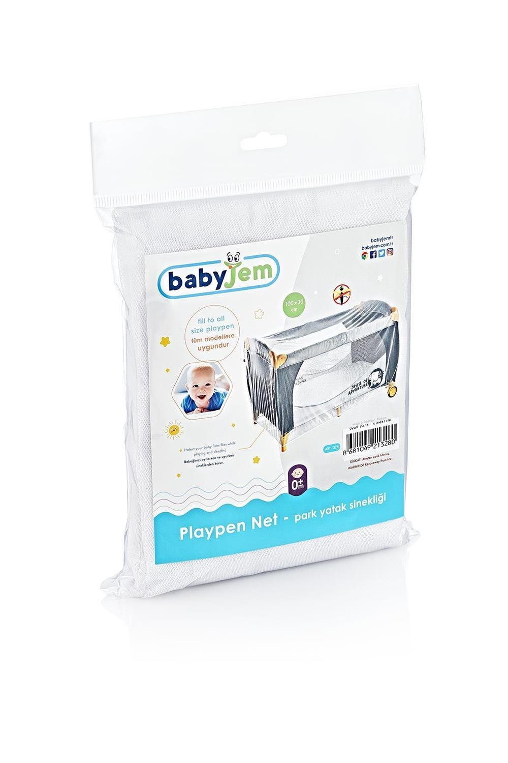  BABYJEM 328 OYUN PARKI SİNEKLİĞİ BEYAZ-32801