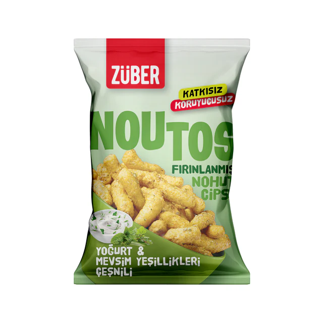  ZÜBER Noutos Nohut Cipsi Mevs.Yeşillik 55gr 
