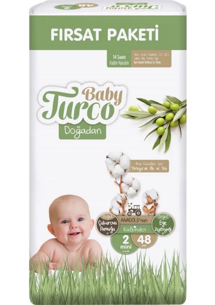 BABY TURCO BEBEK BEZİ (3-6 KG) MİNİ NO:2 48 'Lİ