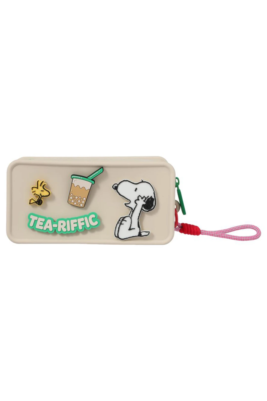 Snoopy Lisanslı Silikon Kozmetik Çantası - Bej