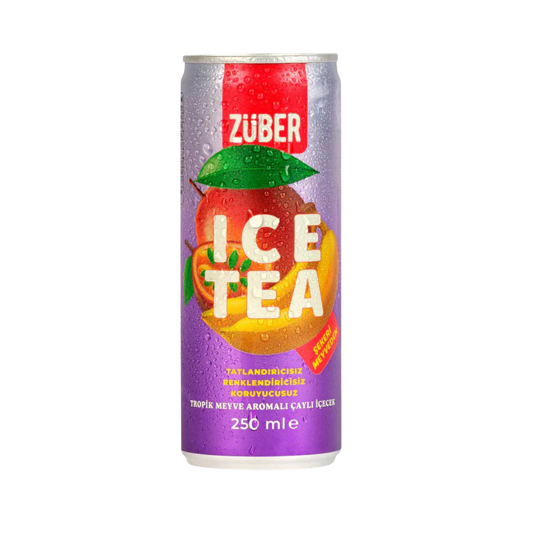 ZÜBER ICE TEA TROPİK MEYVE AROMALI 250 ML