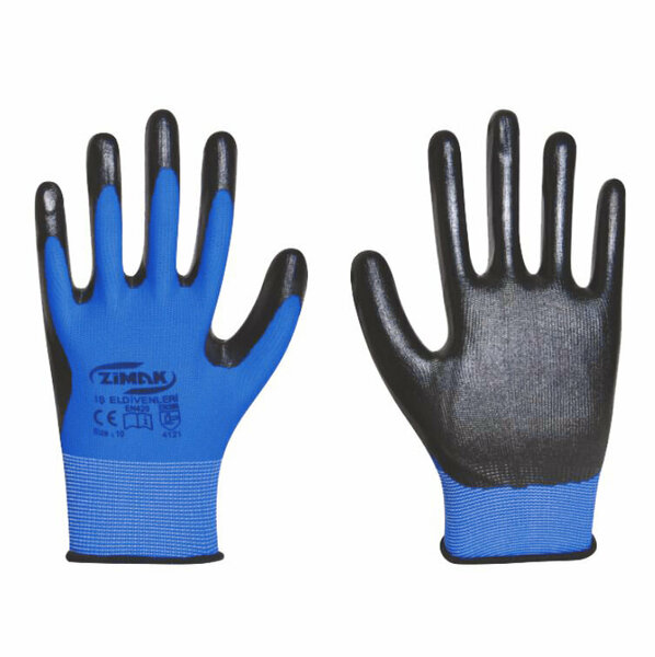 ZİMAK MAVİ SİYAH DÜZ ELDİVEN (EL-114)