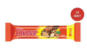ÜLKER ÇOKONAT SÜTLÜ MAXİ GOFRET 45 G 24 ADET