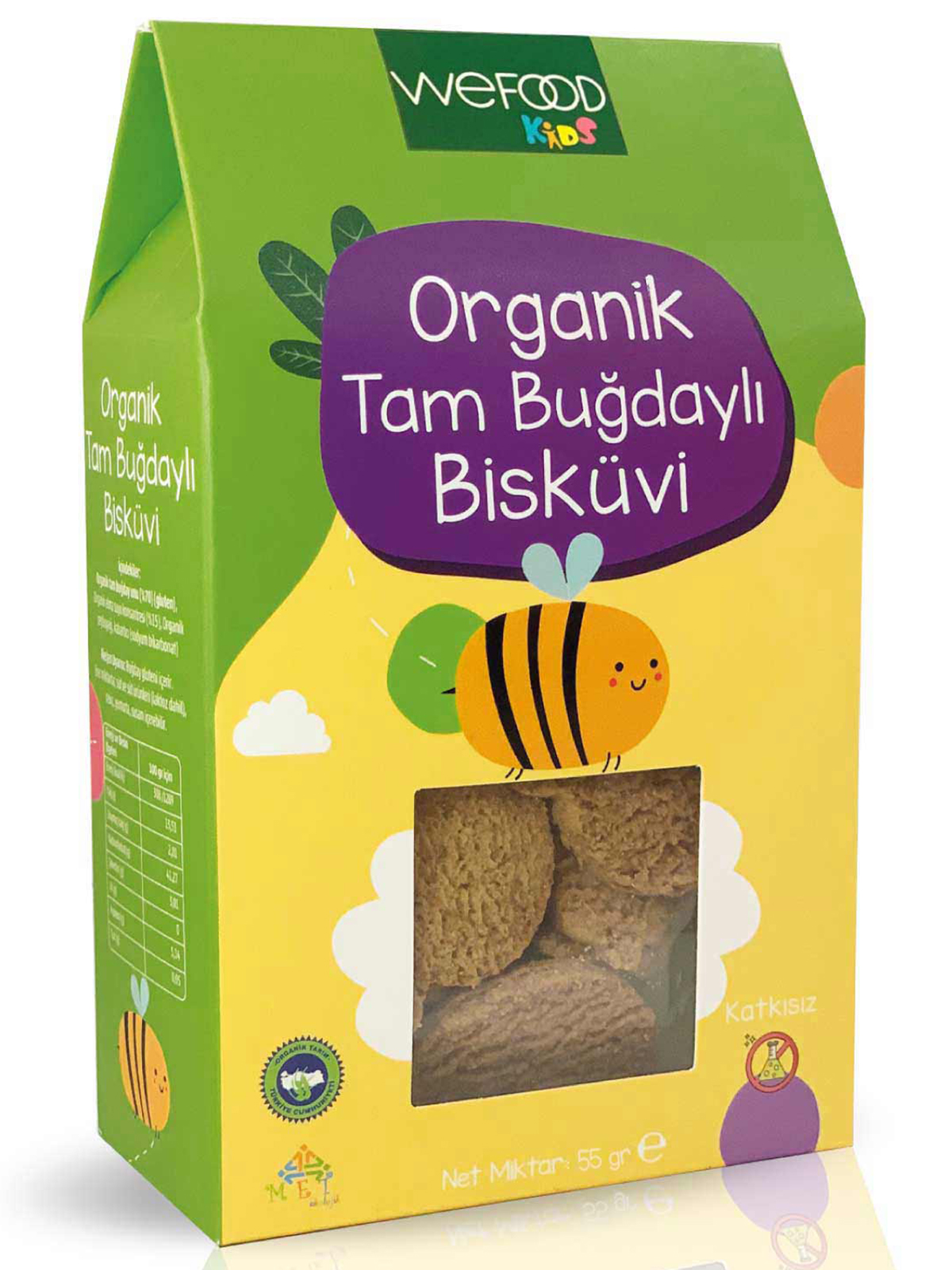  WEFOOD KIDS ORGANİK TAM BUĞDAYLI BİSKÜVİ 55 G