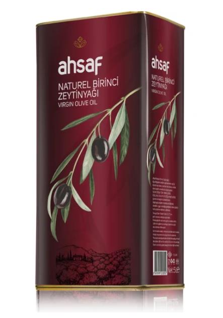 AHSAF NATUREL BİRİNCİ ZEYTİNYAĞI TENEKE 5 LT