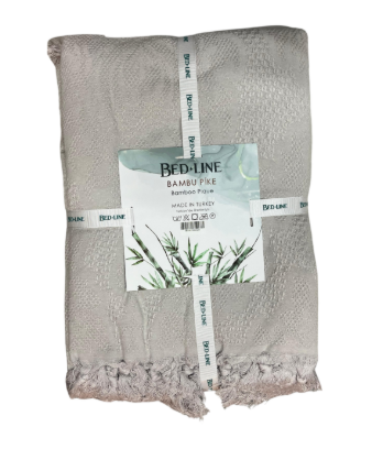 BED LİNE SAÇAKLI BAMBU PİKE ÇİFT KİŞİLİK GRİ
