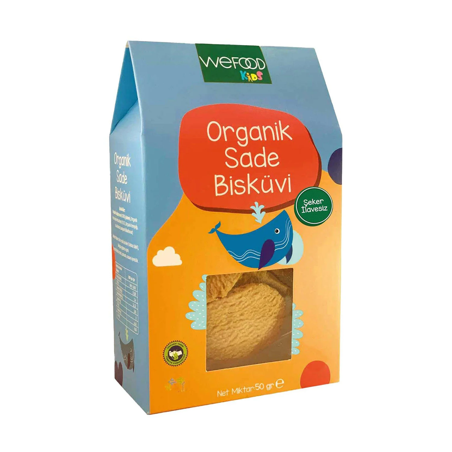  WEFOOD KIDS ORGANİK SADE TEREYAĞLI BİSKÜVİ 50 G