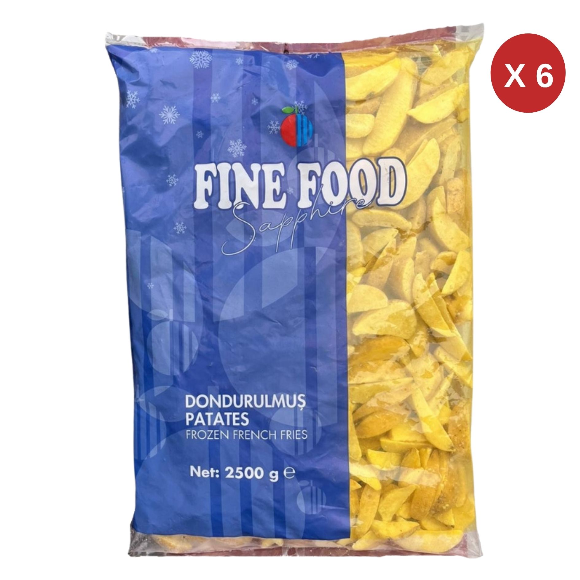 FINE FOOD ELMA DİLİMLİ PATATES 2,5 KG (6 ADET)