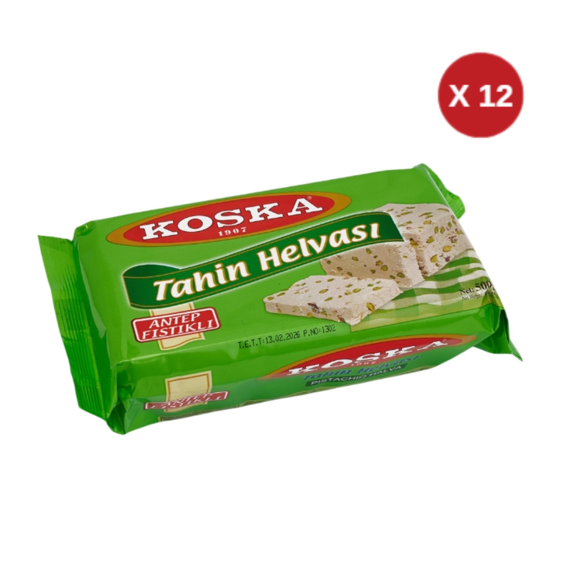 KOSKA 500 GR FISTIKLI HELVA 12 ADET