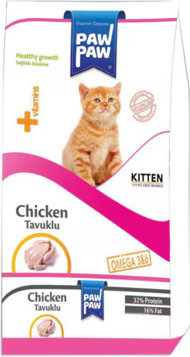 PAWPAW TAVUKLU YAVRU KEDİ MAMASI 1 KG 
