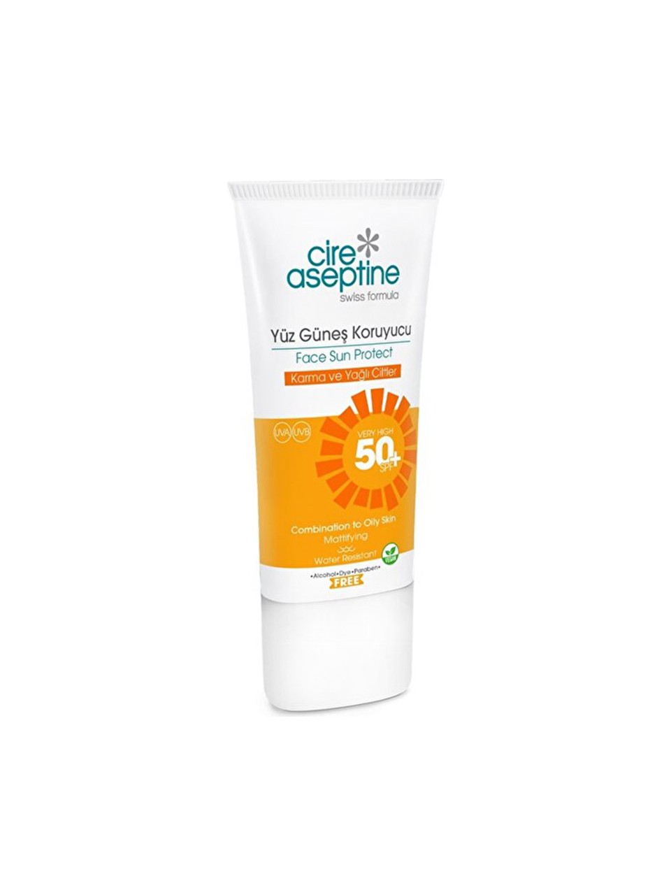 CİRE ASEPTİNE 50 SPF YÜZ GÜNEŞ KORUYUCU K-N 50 ML 