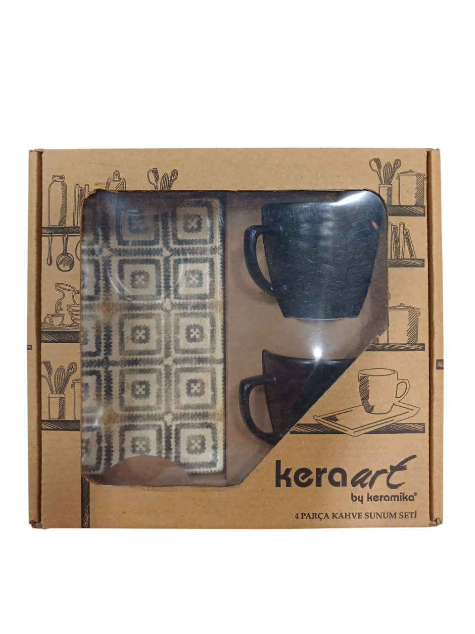 KERAMİKA SET ATIŞTIRMALIK 2 KİŞİL FİNCAN
