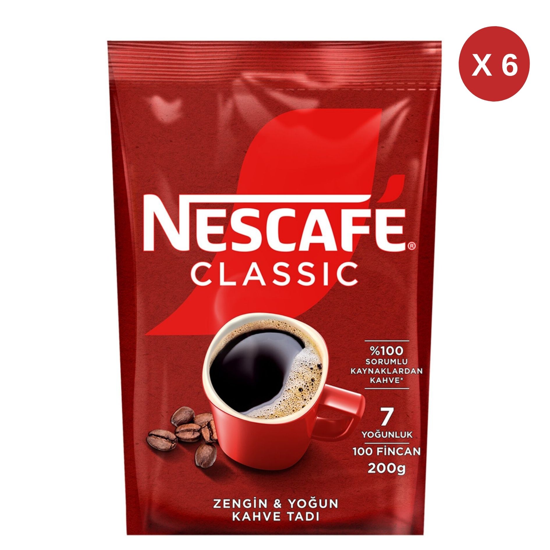 NESCAFE CLASSIC 200 GR (6 ADET)