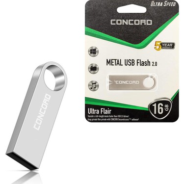 CONCORD C-U16 16GB USB 2.0 METAL ULTRA FLAİR FLASH