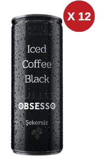 Obsesso Black Şekersiz Can 250 ML(12 ADET)