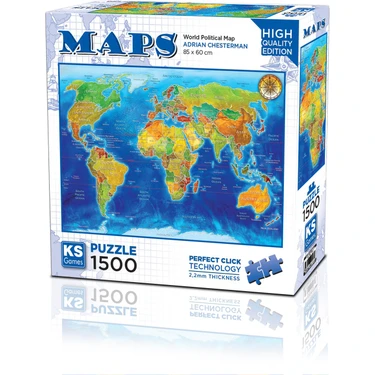 PUZZLE 1500 WORLD POLİTİCAL MAP (22043)