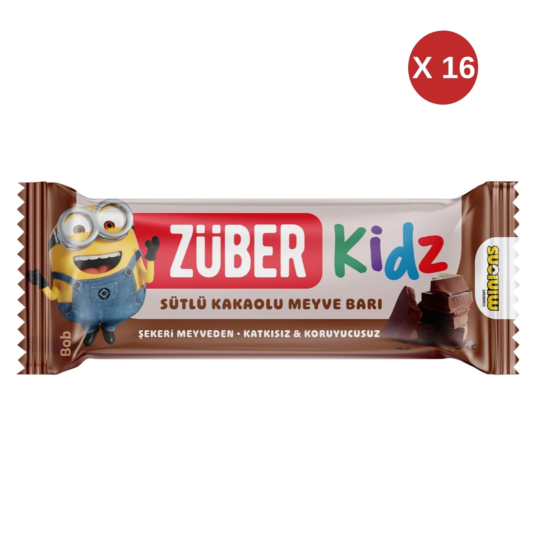 ZÜBER Kidz Sütlü Kakaolu Meyve Tatlısı 25gr 16 ADET