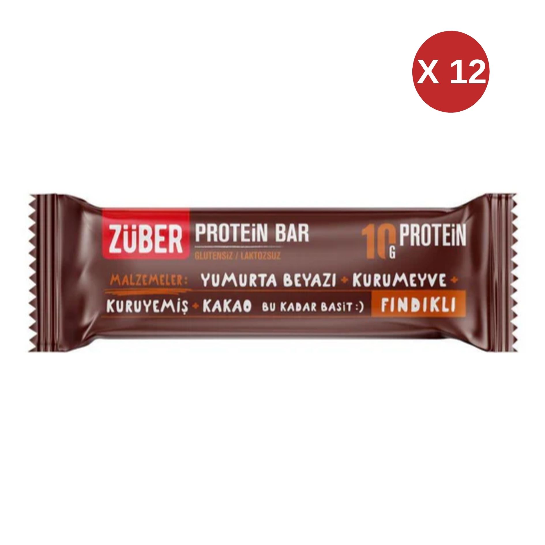  Züber Protein Bar Fındıklı 40gr (12 ADET)