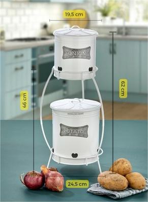 İKİLİ PY28080 METAL PATATES SOGAN KABI 