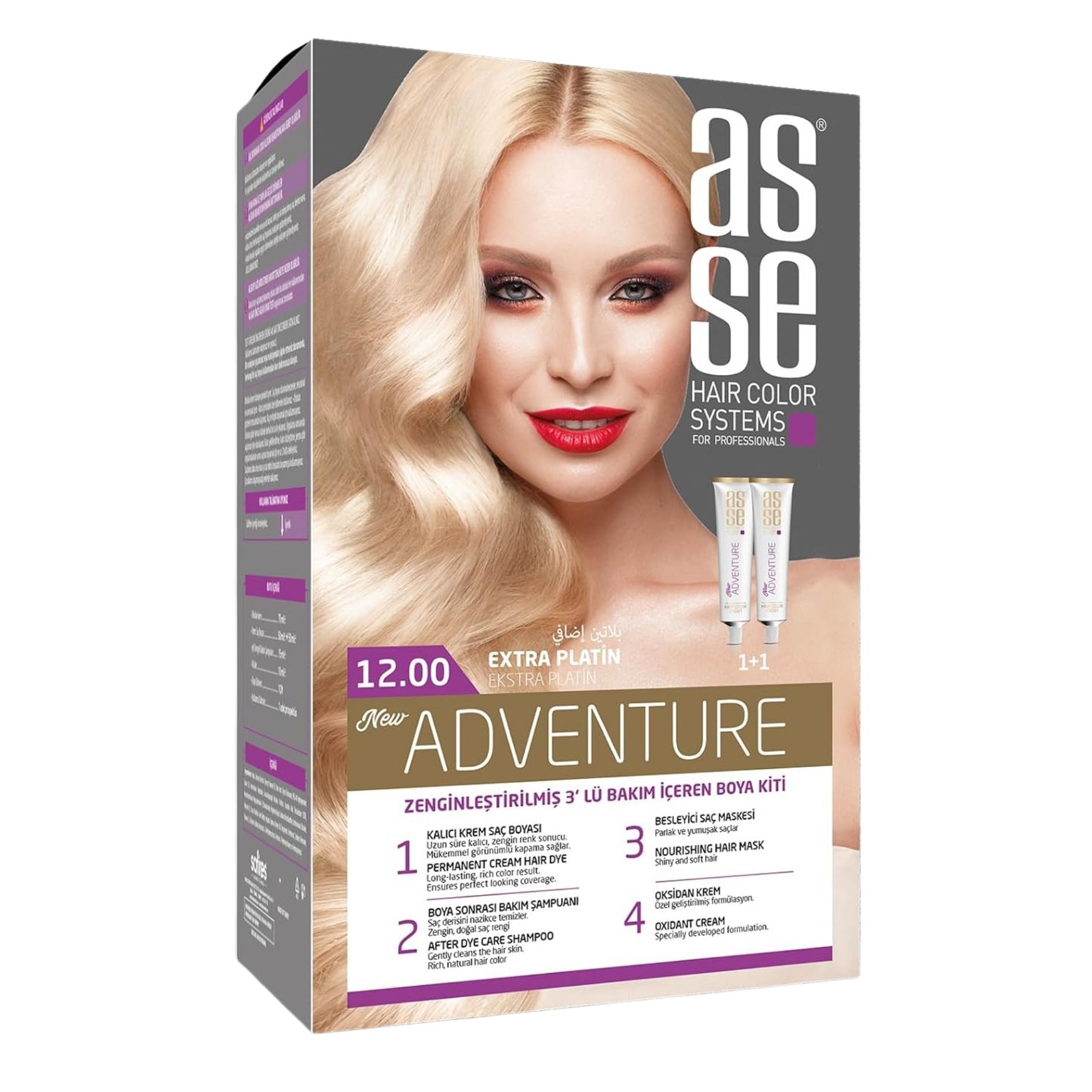 ASSE(12.00) SAÇ RENKLERİ SETİ EKSTRA PLATİN