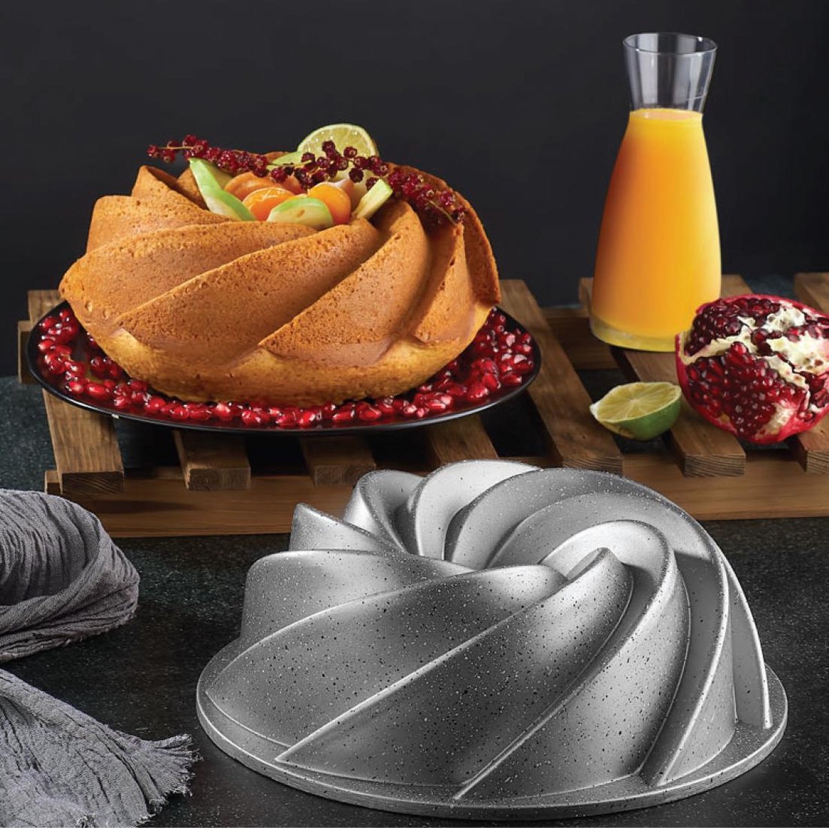 POLOCHEF RİT-124 GRANİT KEK KALIBI 24 CM