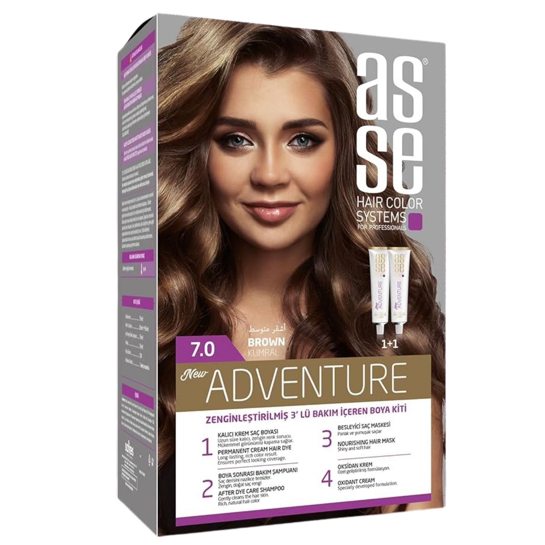 ASSE (7.0) SAÇ RENKLERİ SETİ KUMRAL (50+50 ML)