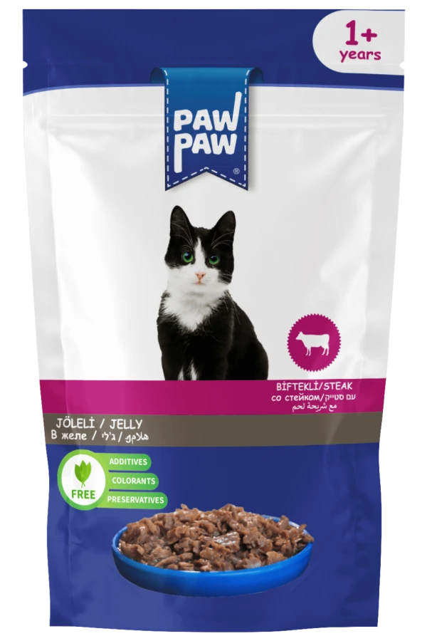 PAWPAW BİFTEKLİ POUNCH KEDİ MAMAMASI 85 GR