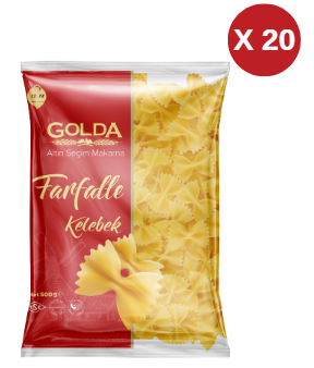 GOLDA KELEBEK MAKARNA (20 ADET)