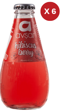 AVŞAR HİBİSCUS BERRY AROM.MADEN SUYU 200 ML (6 ADET)
