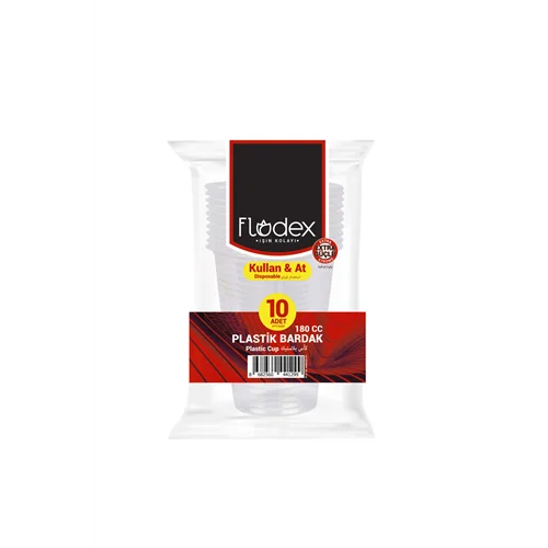 FLODEX PLASTIK BARDAK 180CC 10'LU EKO