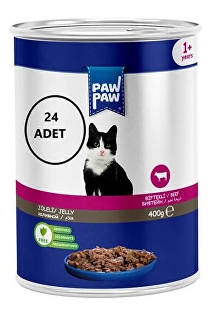 PAWPAW BİFTEKLİ KONSERVE KEDİ MAMASI 400 GR 