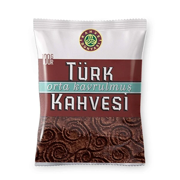 KAHVE DÜNYASI ORTA KAVRULMUŞ TÜRK KAHVESİ 100 GR