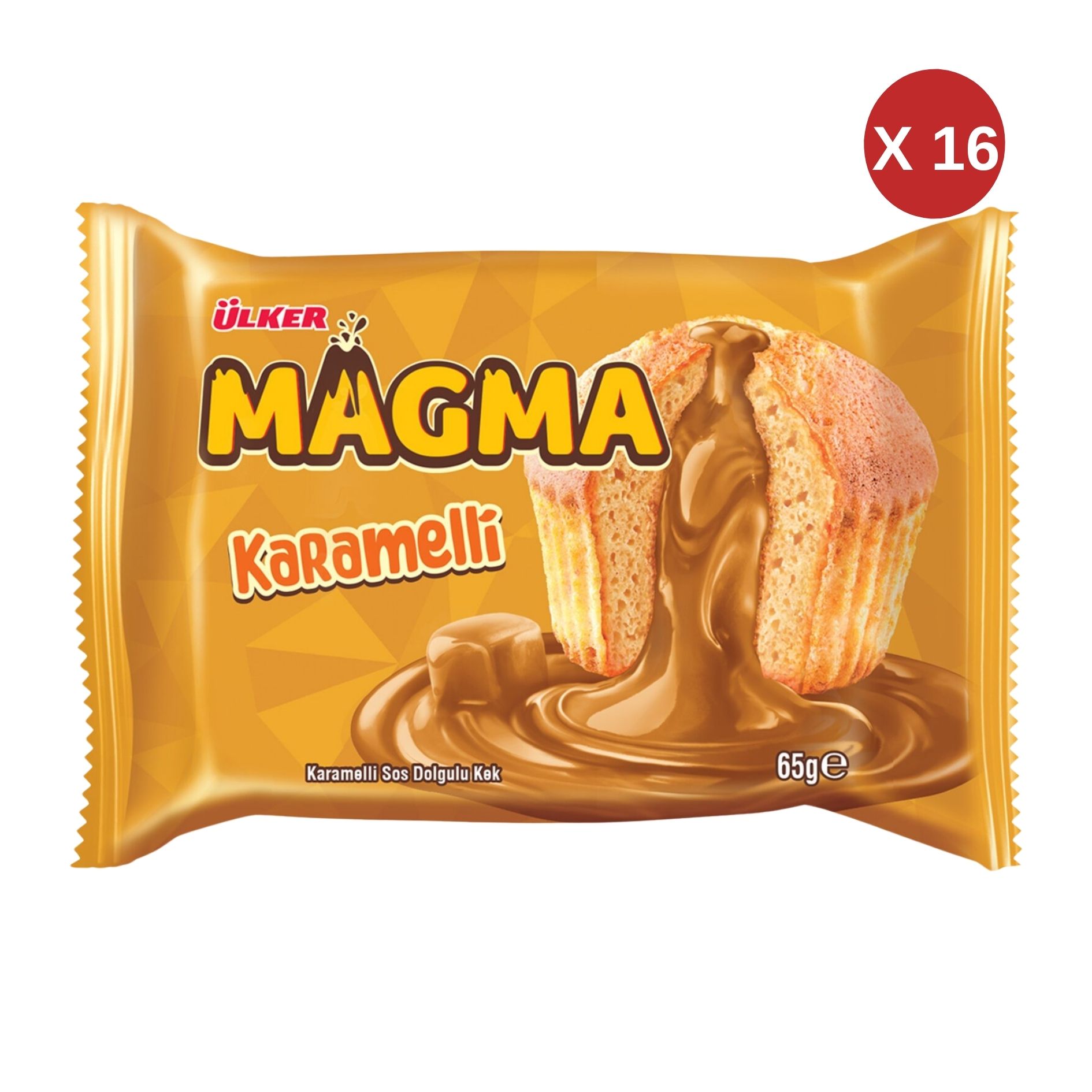 ÜLKER MAGMA KARAMEL 65 GR ( 16 ADET )